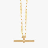 Clip Chain T-Bar Necklace