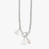 Old English Initial Pearl Belcher Necklace