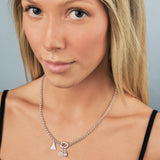 Old English Initial Pearl Belcher Necklace