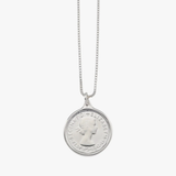 Sixpence Coin Box Chain Necklace