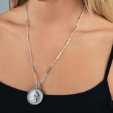 Hinged Token Coin Bar Necklace