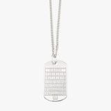 Birth Month Calendar Dog Tag Flat Curb Necklace
