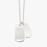 Double Dog Tag Flat Curb Necklace