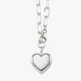 Chunky Heart Large Clip Chain Necklace