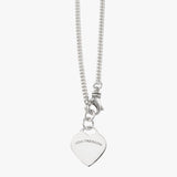 Flat Heart Heavy Curb Necklace