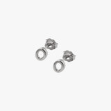 Open Oval Stud Earrings