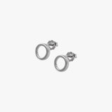 Open Circle Stud Earrings