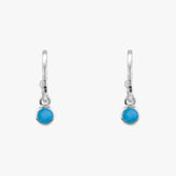 Birthstone 2x10mm hammered hoop earrings