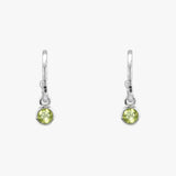 Birthstone 2x10mm hammered hoop earrings
