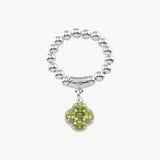 Peridot Clover Stretchy Ring