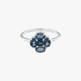 London Blue Topaz Clover Fine Ring
