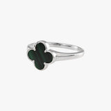 Malachite Clover Fine Ring