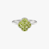 Peridot Clover Fine Ring
