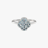 Sky Blue Topaz Clover Fine Ring