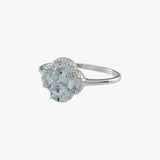 Sky Blue Topaz Clover Fine Ring