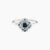 Sky & London Blue Topaz Clover Fine Ring