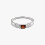 Emerald Cut Garnet Ring