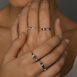 Emerald Cut Garnet Ring