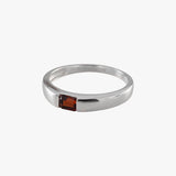 Emerald Cut Garnet Ring
