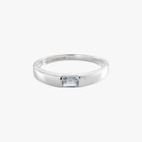 Emerald Cut Sky Blue Topaz Ring