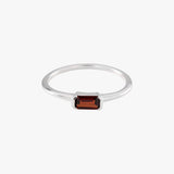 Baguette Garnet Fine Ring