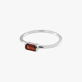 Baguette Garnet Fine Ring