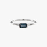 Baguette London Blue Topaz Fine Ring