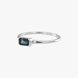 Baguette London Blue Topaz Fine Ring