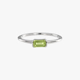 Baguette Peridot Fine Ring