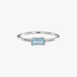 Baguette Sky Blue Topaz Fine Ring