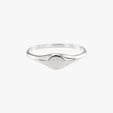 Mini Horizontal Oval Signet Ring
