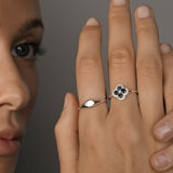 Mini Horizontal Oval Signet Ring