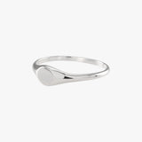 Mini Horizontal Oval Signet Ring