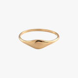 Yellow Gold Mini Oval Signet Ring