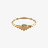 Yellow Gold Mini Oval Signet Ring