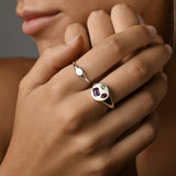 Mosaic Gemstone Round Ring