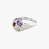 Mosaic Gemstone Round Ring