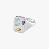 Mosaic Gemstone Rectangle Ring