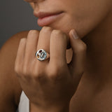 Mosaic Gemstone Oval Ring