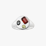 Mosaic Gemstone Round Ring