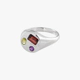 Mosaic Gemstone Round Ring