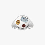 Mosaic Gemstone Round Ring