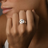 Mosaic Gemstone Round Ring