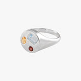 Mosaic Gemstone Round Ring