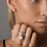 Baroque Pearl Double Stretchy Ring