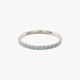 Sky Blue Topaz Fine Eternity Ring
