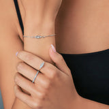 Sky Blue Topaz Fine Eternity Ring