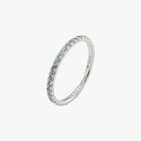 Sky Blue Topaz Fine Eternity Ring
