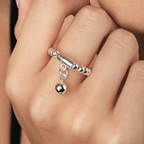 Bead Charm Stretchy Ring