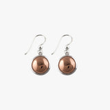 Round Pendant Hook Earrings